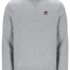 Grey Marl Ramy F-Box 1/4 Zip With Yarn Dye Cuff