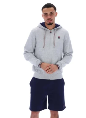 Grey Marl Tenconi Zip Up Hoodie