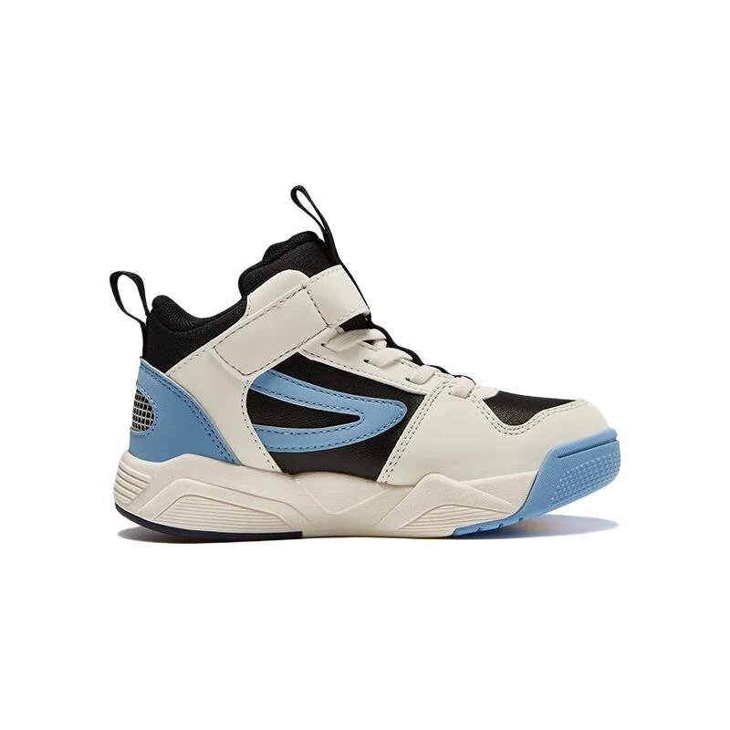 High-Top Skate Shoes "White Black Blue"