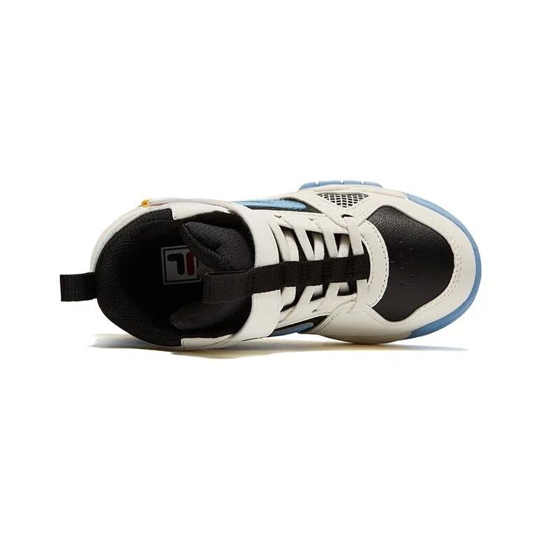 High-Top Skate Shoes "White Black Blue"