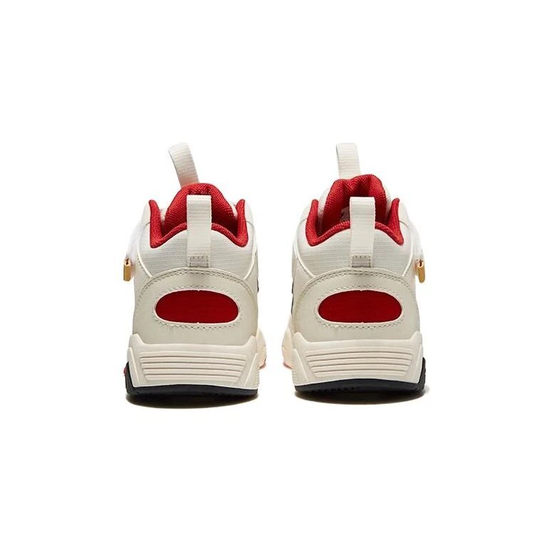 High-Top Skate Shoes "White Black Red"
