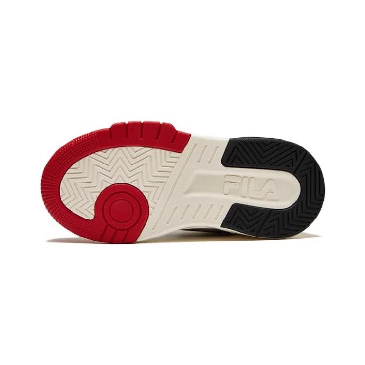 High-Top Skate Shoes "White Black Red"