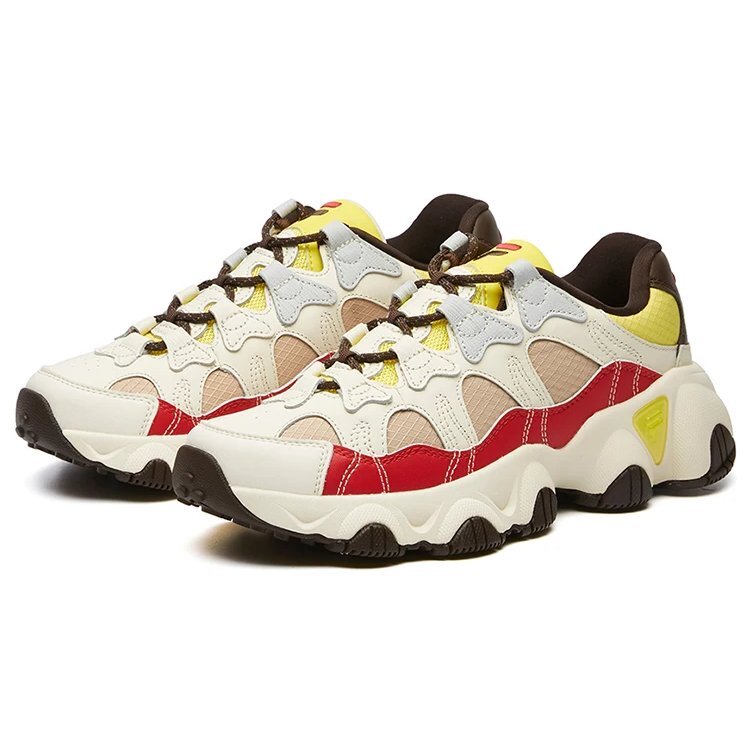 Jagger Low Running Shoes White/Red/Yellow