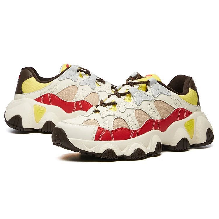 Jagger Low Running Shoes White/Red/Yellow