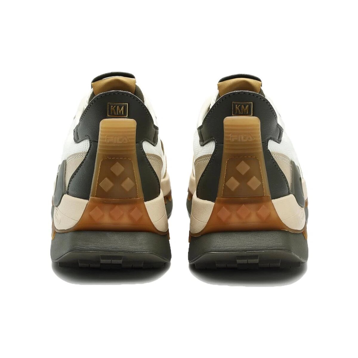 KM Athletic Shoes "White Beige Green"