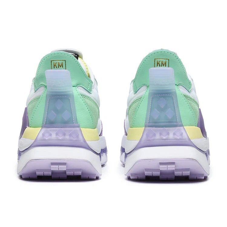 KM Shoes "White Purple Aqua"