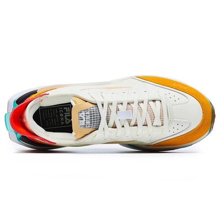 KM Shoes "White Yellow Orange"