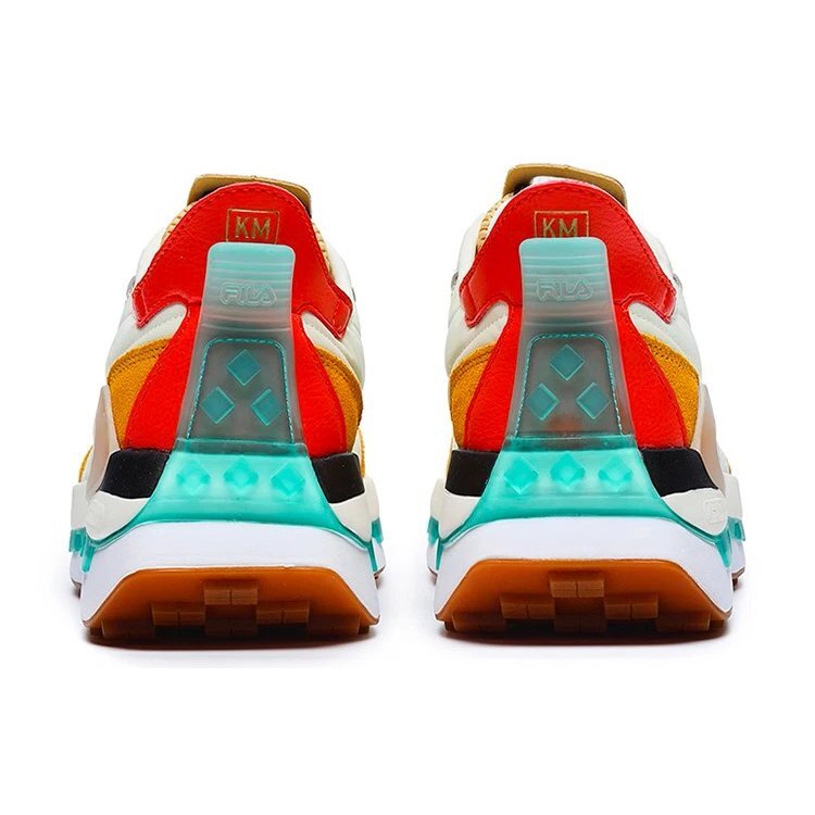 KM Shoes "White Yellow Orange"