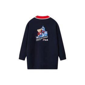 Knitted Coat “Navy Red”