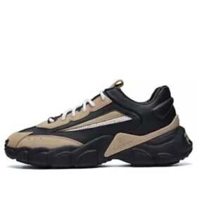 Lanvin x FILA Low-Top Running Shoes Black/Yellow