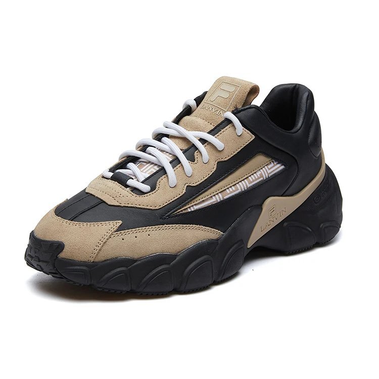 Lanvin x FILA Low-Top Running Shoes Black/Yellow