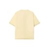 Letters Logo Print Sport Loose Round Neck Short Sleeves T Shirt Men"s Yellow