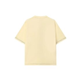 Letters Logo Print Sport Loose Round Neck Short Sleeves T Shirt Men”s Yellow
