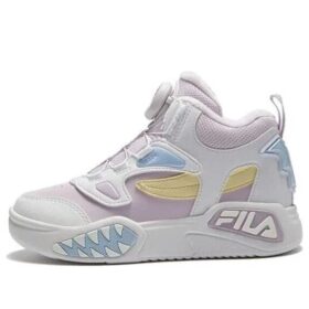 Lifestyle High-Top Basketball Shoes "White Pink Blue"