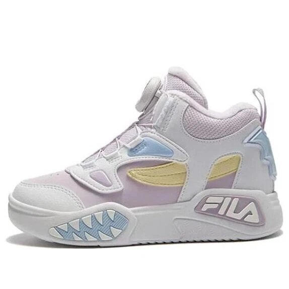 Lifestyle High-Top Basketball Shoes "White Pink Blue"