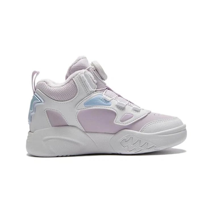 Lifestyle High-Top Basketball Shoes "White Pink Blue"