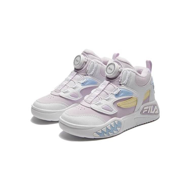 Lifestyle High-Top Basketball Shoes "White Pink Blue"