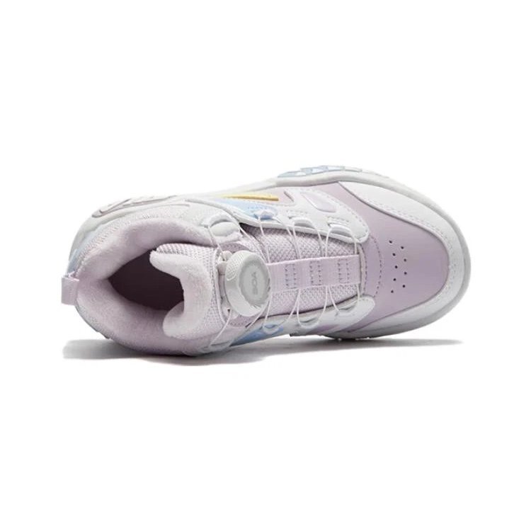 Lifestyle High-Top Basketball Shoes "White Pink Blue"