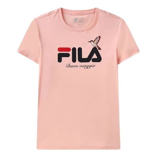 Logo Alphabet Sports Skin Friendly Short Sleeve Pink
