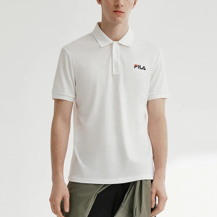 Logo Bee Embroidered Short Sleeve polo White