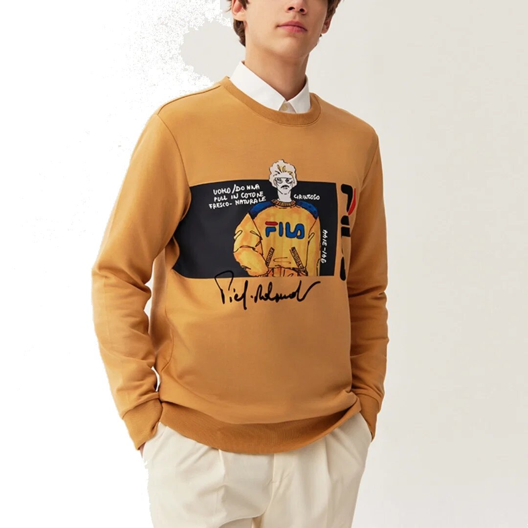 Logo Graphic Sweater "Tan Black"