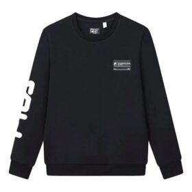 Logo Print Sports Pullover "Black White"