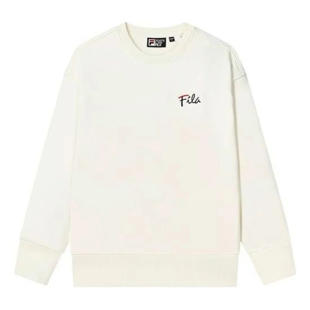 Logo Print Sweater "White"