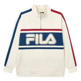 Logo Stylish Casual Pullover Sweatshirt "White Multi-Color"