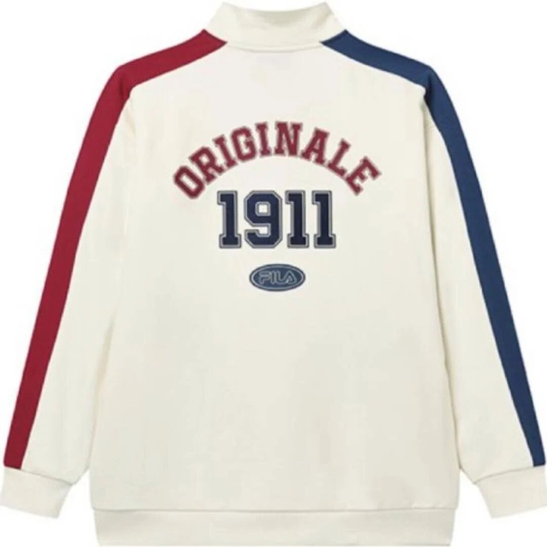 Logo Stylish Casual Pullover Sweatshirt "White Multi-Color"