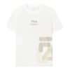 Loose Fit Logo Print T-Shirt "White Beige"
