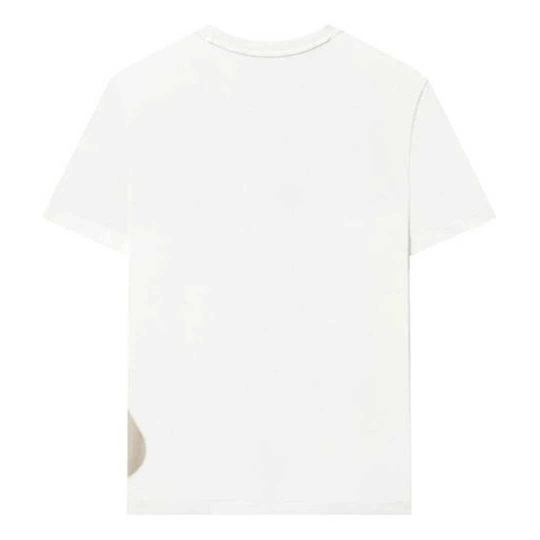 Loose Fit Logo Print T-Shirt "White Beige"