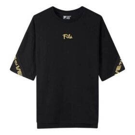 Loose Short Sleeve Couple Style Black