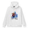 Loose Sports Pullover hooded Long Sleeves White