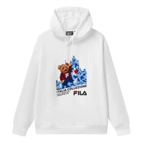 Loose Sports Pullover hooded Long Sleeves White