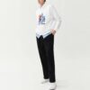 Loose Sports Pullover hooded Long Sleeves White