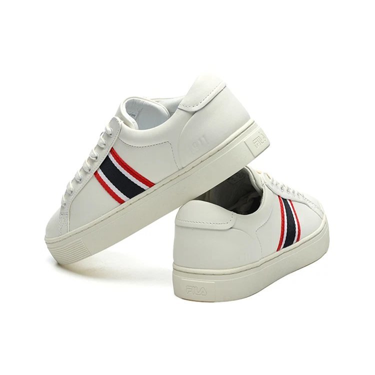 Low-Top Sneakers "White Red Black"