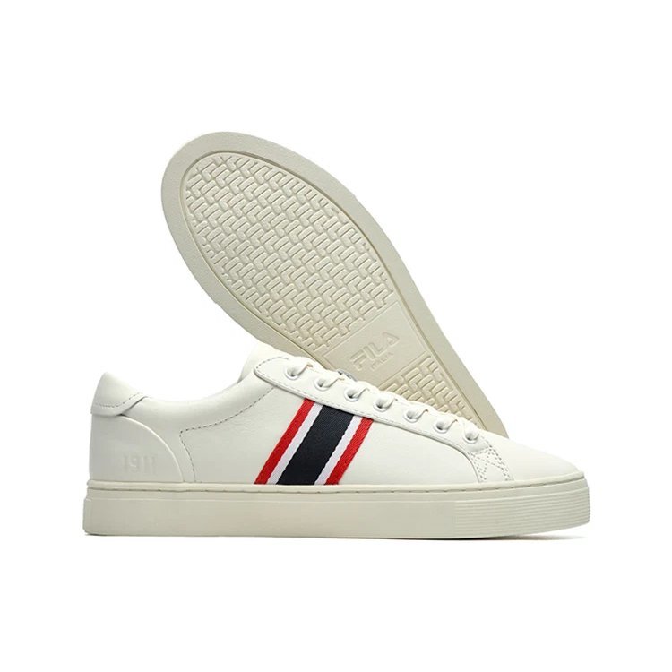Low-Top Sneakers "White Red Black"