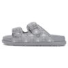 Lucia Fashion Slides "Grey White"
