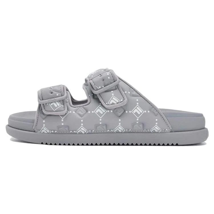 Lucia Fashion Slides "Grey White"
