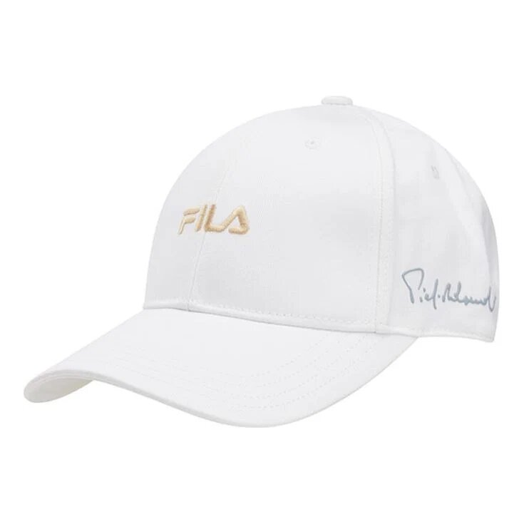 Men"s FILA Logo Casual White Baseball Cap