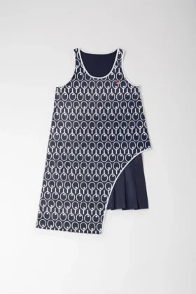 Midnight Blue Dress Double Layered Racerback Dress
