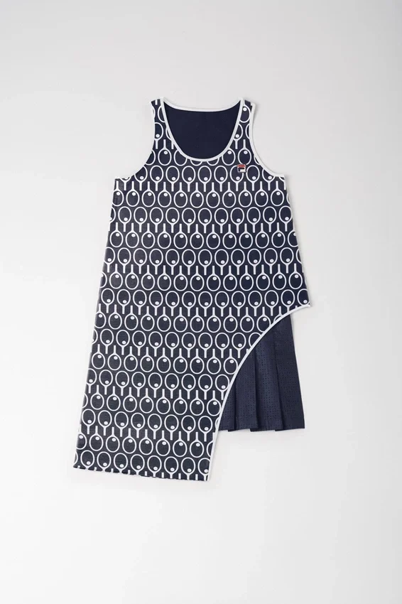 Midnight Blue Dress Double Layered Racerback Dress