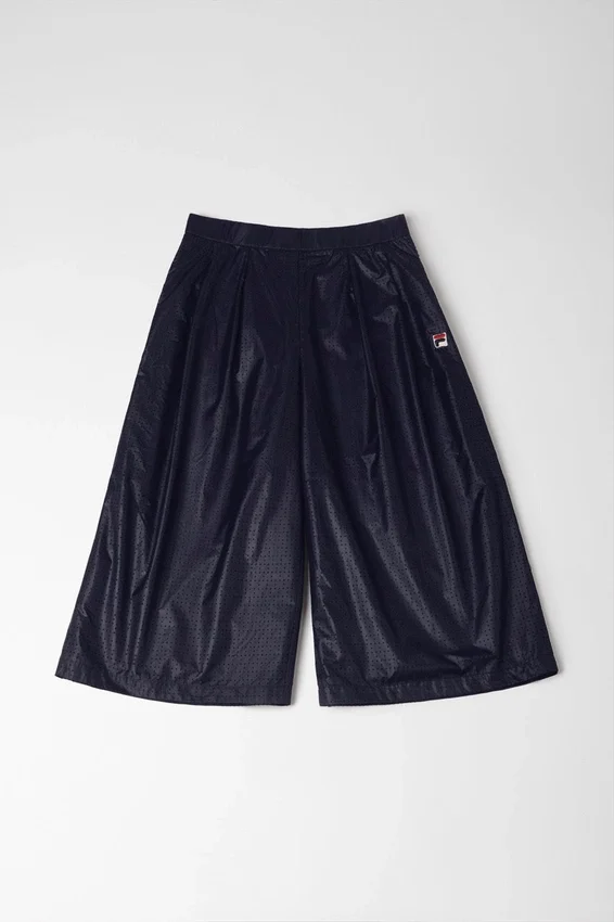 Midnight Blue Pleated Flared Pants