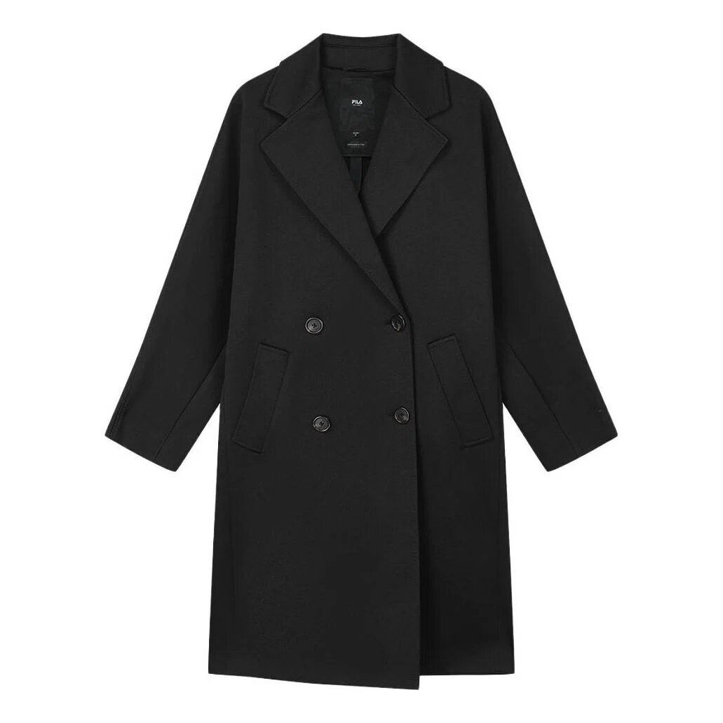 Milano Solid Color Mid-Length Knitted Coat "Black"
