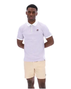 Misty Lilac BB1 Classic Vintage Striped Polo