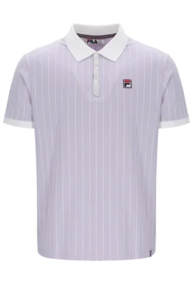 Misty Lilac BB1 Classic Vintage Striped Polo
