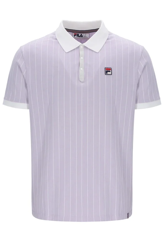 Misty Lilac BB1 Classic Vintage Striped Polo