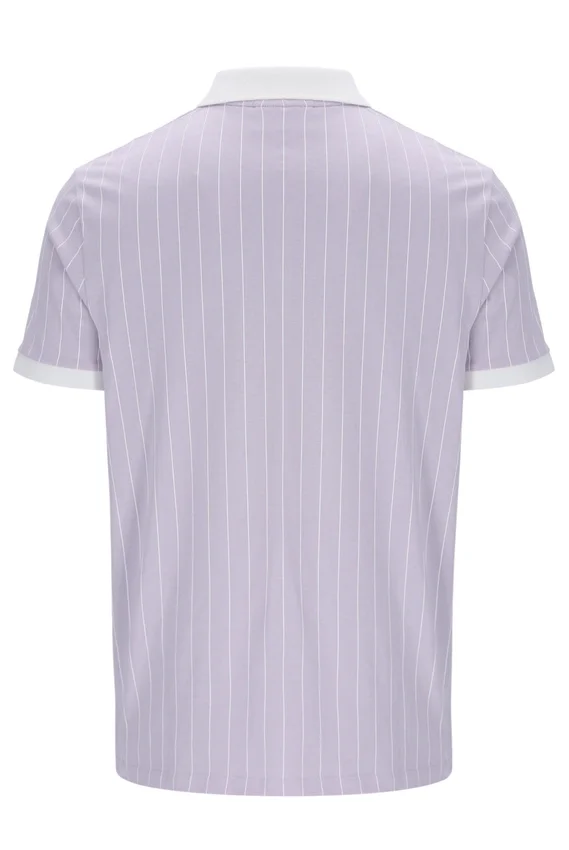 Misty Lilac BB1 Classic Vintage Striped Polo