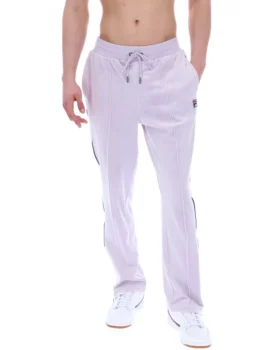 Misty Lilac Fio Velour Straight-Leg Jogger