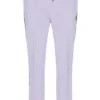 Misty Lilac Fio Velour Straight-Leg Jogger